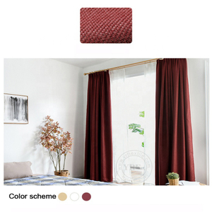Cortina de sala de estar aislada resistente de color liso para alojamiento en casa de familia