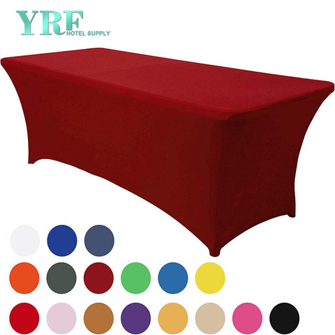 Cubierta de mesa de elastano elástico alargado rojo oscuro 4 pies / 48 "L x 24 " W x 30 "H Poliéster para mesas plegables