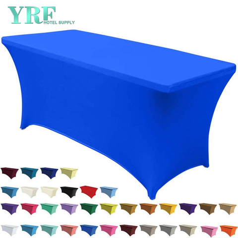Cubierta de mesa de elastano elástico rectangular azul real 6 pies / 72 "L x 30 " W x 30 "H Poliéster para mesas plegables