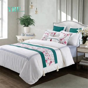 YRF Hotel de lino de lujo Juego de sábanas de cama tamaño Queen de alta calidad Corredor de cama