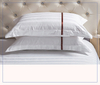 Ropa de cama suave blanca de lujo de la calidad 4PCS del hotel del polialgodón para el apartamento