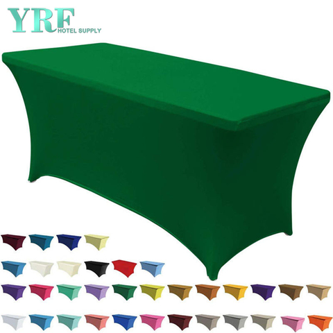 Cubiertas de mesa de elastano elástico rectangular verde 4 pies / 48 "L x 24 " W x 30 "H Poliéster para mesas plegables