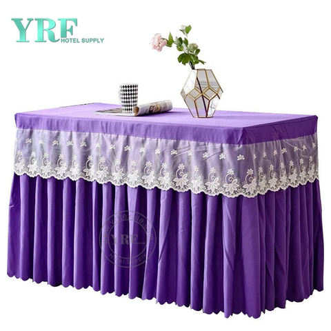 Falda de mesa con falda de mesa de tul con logo para boda