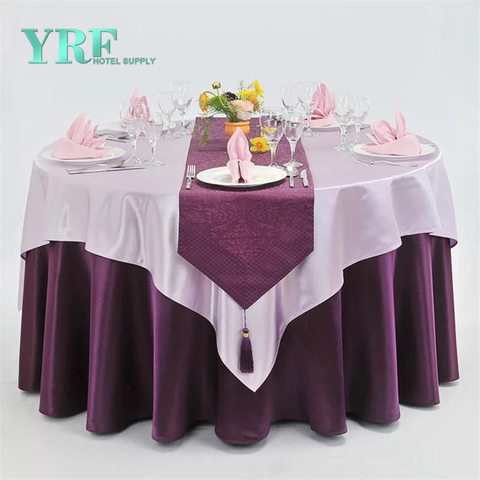 Llanura violeta del paño de tabla redonda del apartamento del hotel de la venta al por mayor de YRF China