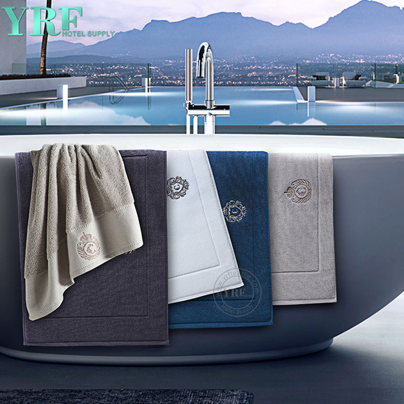 Logotipo de bordado gris absorbente de agua gruesa antideslizante 20 "x 31 " para hotel