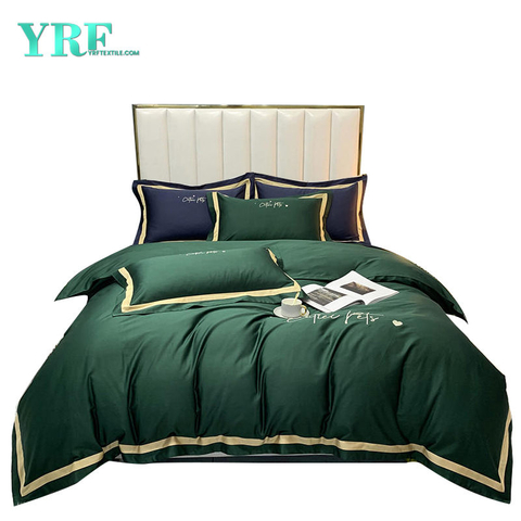 Deluxe Home Textile Sleep Cool 100% Long Staple Cotton Hotel Lino Verde 3PCS