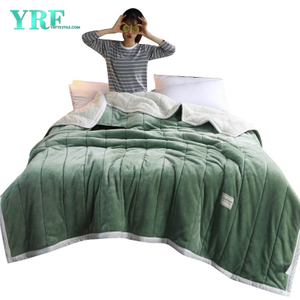 Manta de hotel de diseño moderno verde cálido mullido para cama King