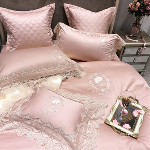 YRFLuxury - Juego de sábanas de algodón de 500 hilos para cama doble, color rosa