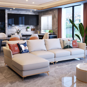 Suministro moderno sofá muebles cuero 1 3 4 plazas