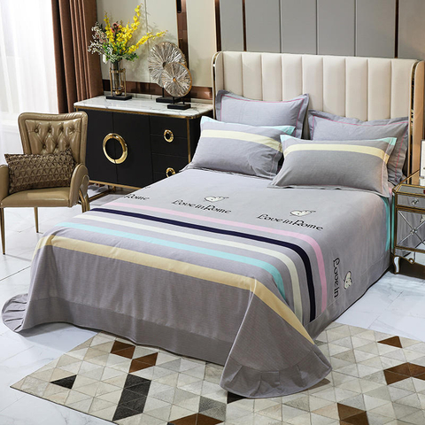 Venta al por mayor Sábana Diseño moderno Transpirable y refrescante Ropa de cama impresa Queen