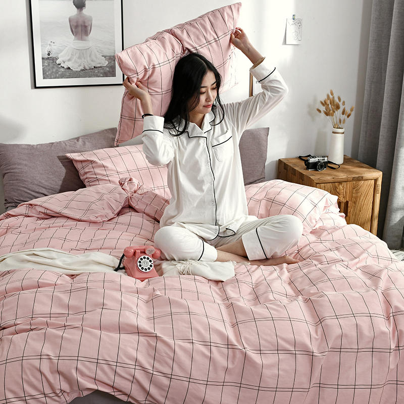 Hecho en China Textiles para el hogar Cama King de 4 piezas para ropa de cama de algodón para el hogar